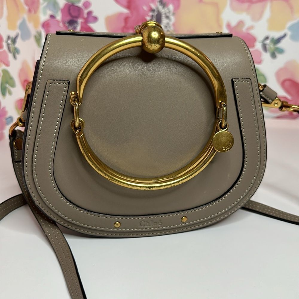 💯Authentic Chloe Nile Grey Small Crossbody Bag🍀